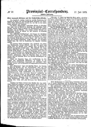 Provinzial-Correspondenz on Jul 17, 1872