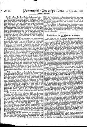 Provinzial-Correspondenz on Sep 4, 1872