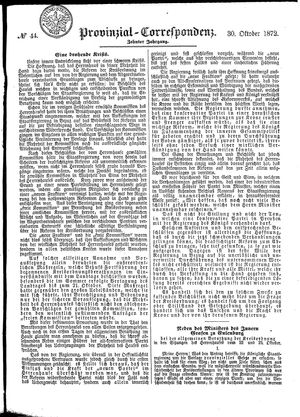 Provinzial-Correspondenz vom 30.10.1872