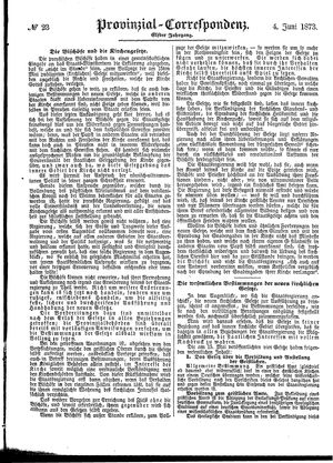 Provinzial-Correspondenz vom 04.06.1873
