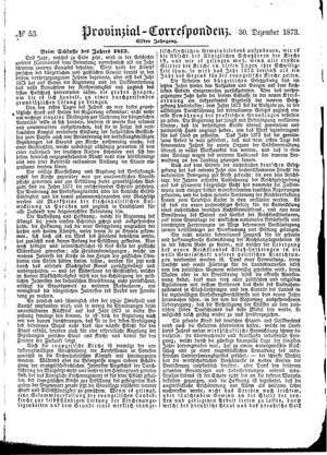 Provinzial-Correspondenz vom 30.12.1873