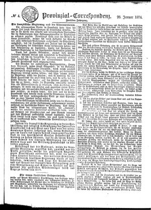 Provinzial-Correspondenz vom 28.01.1874