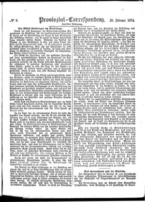 Provinzial-Correspondenz vom 25.02.1874