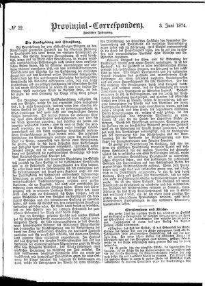 Provinzial-Correspondenz vom 03.06.1874