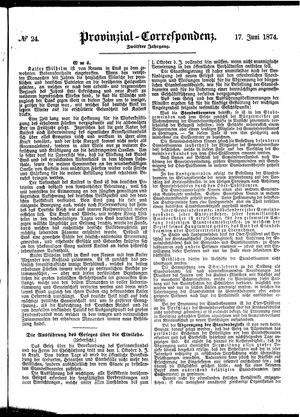 Provinzial-Correspondenz vom 17.06.1874