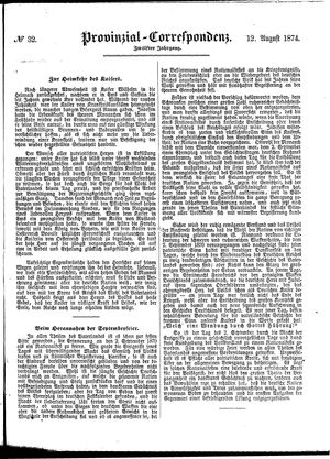 Provinzial-Correspondenz vom 13.08.1874