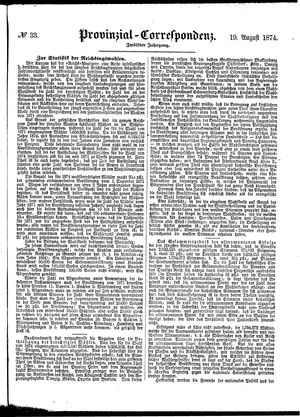 Provinzial-Correspondenz vom 19.08.1874