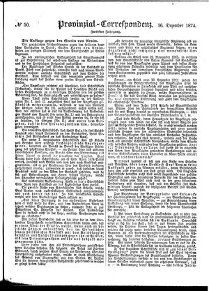 Provinzial-Correspondenz vom 16.12.1874