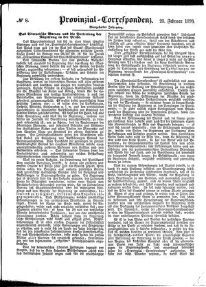Provinzial-Correspondenz on Feb 23, 1876