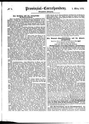 Provinzial-Correspondenz on Mar 1, 1876