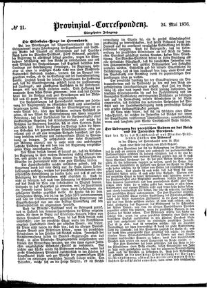 Provinzial-Correspondenz on May 24, 1876