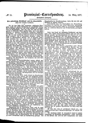Provinzial-Correspondenz vom 14.03.1877