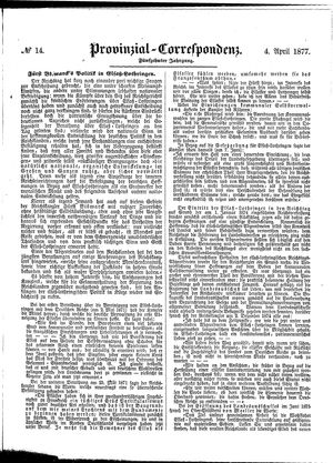 Provinzial-Correspondenz on Apr 4, 1877