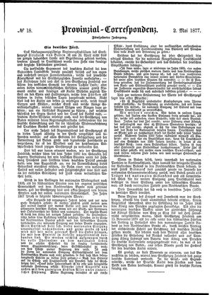 Provinzial-Correspondenz vom 02.05.1877