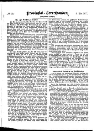 Provinzial-Correspondenz vom 09.05.1877