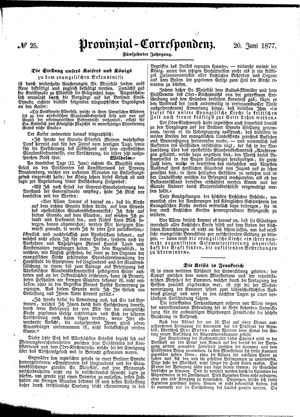 Provinzial-Correspondenz vom 20.06.1877