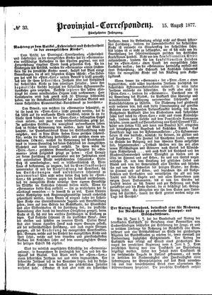 Provinzial-Correspondenz vom 15.08.1877