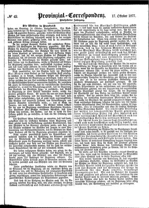 Provinzial-Correspondenz vom 17.10.1877