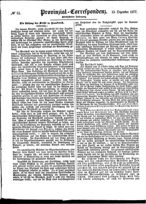 Provinzial-Correspondenz vom 19.12.1877