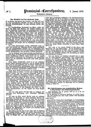 Provinzial-Correspondenz on Jan 3, 1878
