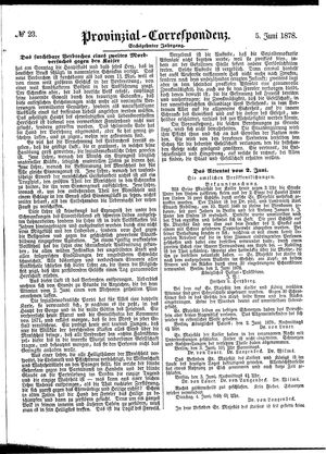 Provinzial-Correspondenz vom 05.06.1878