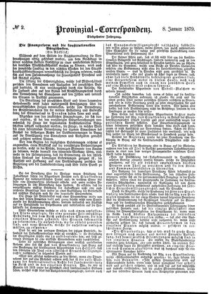 Provinzial-Correspondenz vom 08.01.1879