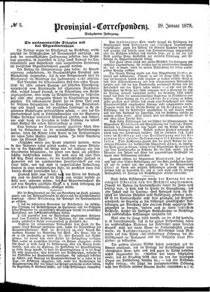 Provinzial-Correspondenz on Jan 29, 1879