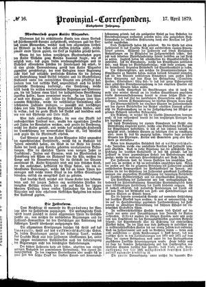 Provinzial-Correspondenz vom 17.04.1879