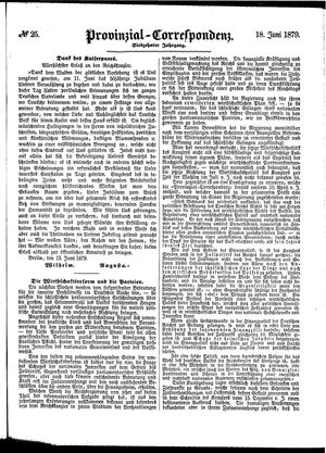 Provinzial-Correspondenz vom 18.06.1879