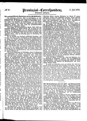 Provinzial-Correspondenz vom 02.07.1879