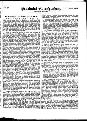 Provinzial-Correspondenz vom 15.10.1879