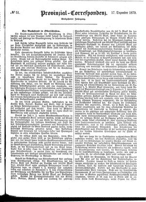 Provinzial-Correspondenz on Dec 17, 1879