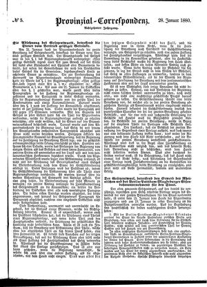Provinzial-Correspondenz on Jan 28, 1880