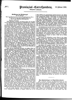 Provinzial-Correspondenz vom 12.02.1880