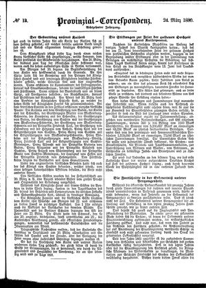 Provinzial-Correspondenz on Mar 24, 1880
