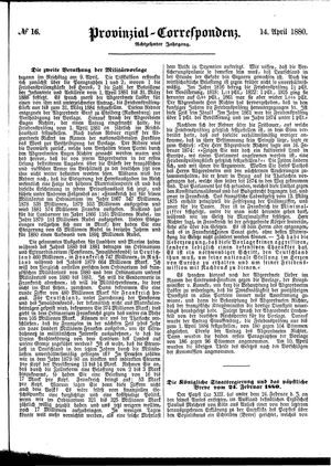 Provinzial-Correspondenz vom 14.04.1880