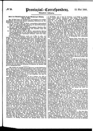 Provinzial-Correspondenz vom 12.05.1880