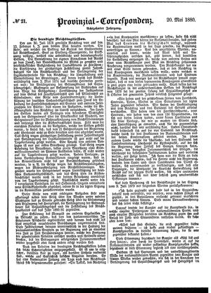 Provinzial-Correspondenz vom 20.05.1880