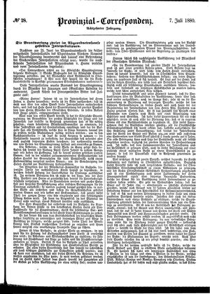 Provinzial-Correspondenz vom 07.07.1880