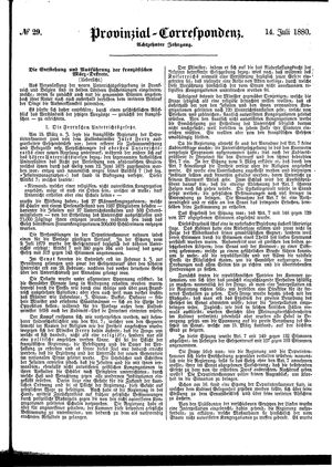 Provinzial-Correspondenz vom 14.07.1880