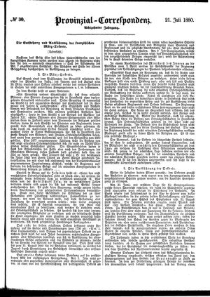 Provinzial-Correspondenz vom 21.07.1880