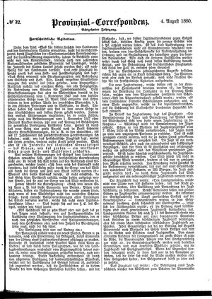 Provinzial-Correspondenz vom 04.08.1880