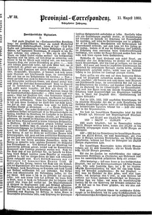 Provinzial-Correspondenz vom 11.08.1880