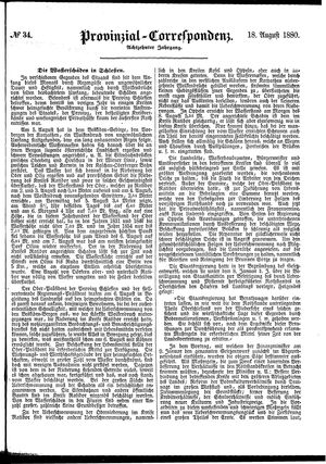 Provinzial-Correspondenz vom 18.08.1880