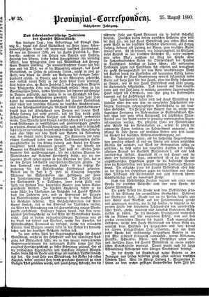 Provinzial-Correspondenz vom 25.08.1880