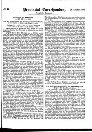 Provinzial-Correspondenz vom 28.10.1880