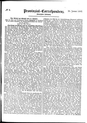 Provinzial-Correspondenz on Jan 25, 1882