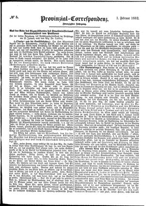 Provinzial-Correspondenz vom 01.02.1882
