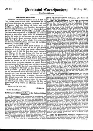 Provinzial-Correspondenz on Mar 29, 1882