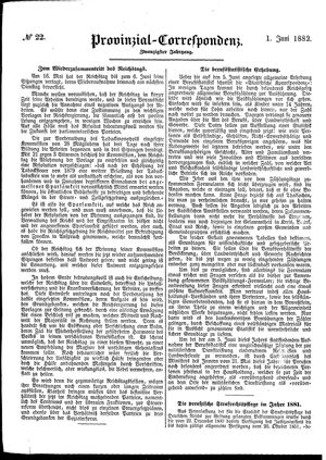 Provinzial-Correspondenz on Jun 1, 1882